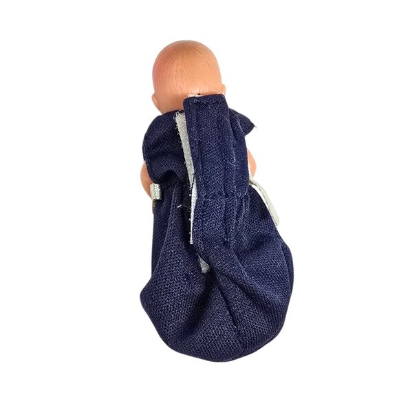 Miniature Baby Doll Simba Gender Neutral Vinyl Blue Eyes Little Small Tiny 1:6 - Picture 5 of 9